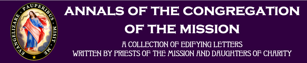 Annals of the Congregation of the Mission: A Collection of Edifying Letters